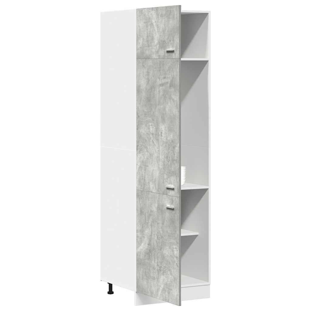 Refrigerator Cabinet "Lyon" Concrete Grey 60x57x207 cm