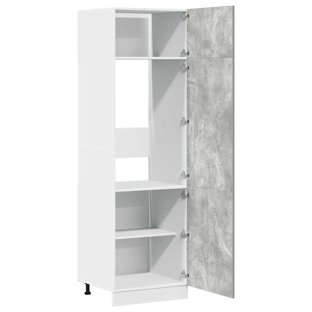 Refrigerator Cabinet "Lyon" Concrete Grey 60x57x207 cm