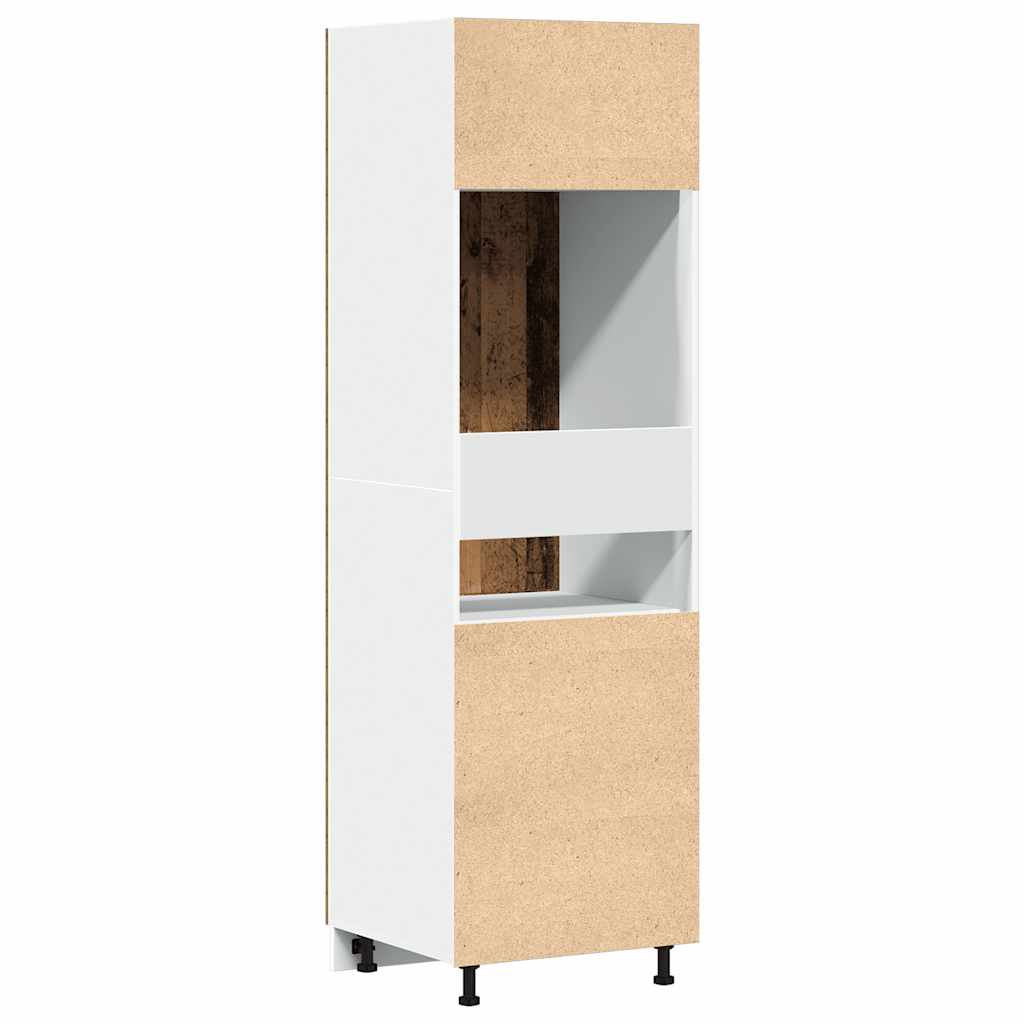 vidaXL Refrigerator Cabinet Lyon Old Wood 60x57x207 cm Engineered Wood