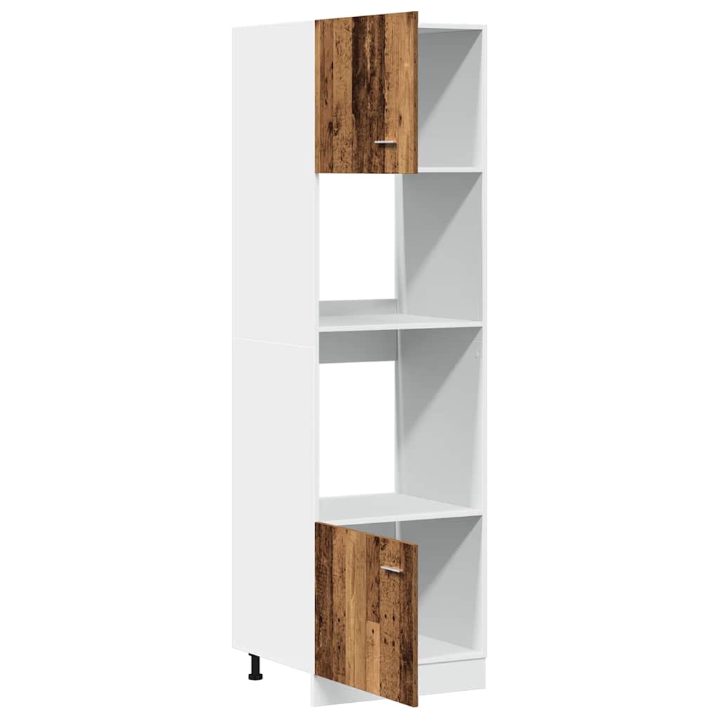 Microwave Cabinet "Lyon" Old Wood 60x57x207 cm Engineered Wood