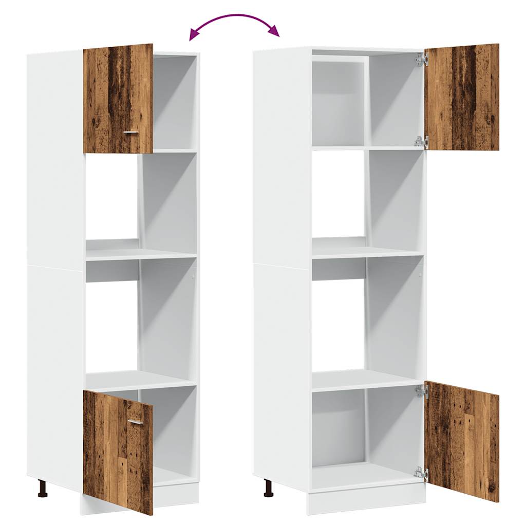 Microwave Cabinet "Lyon" Old Wood 60x57x207 cm Engineered Wood
