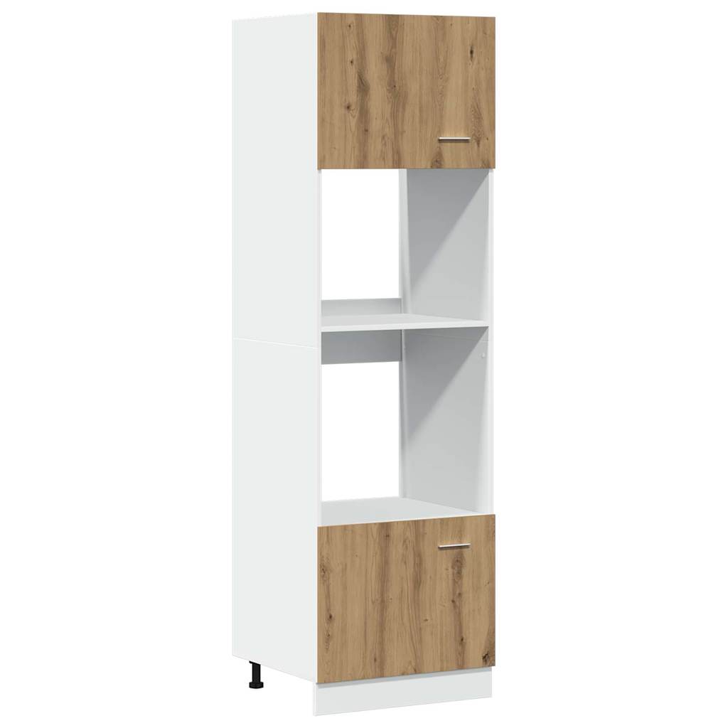 Microwave Cabinet "Lyon" Artisan Oak 60x57x207 cm Engineered Wood