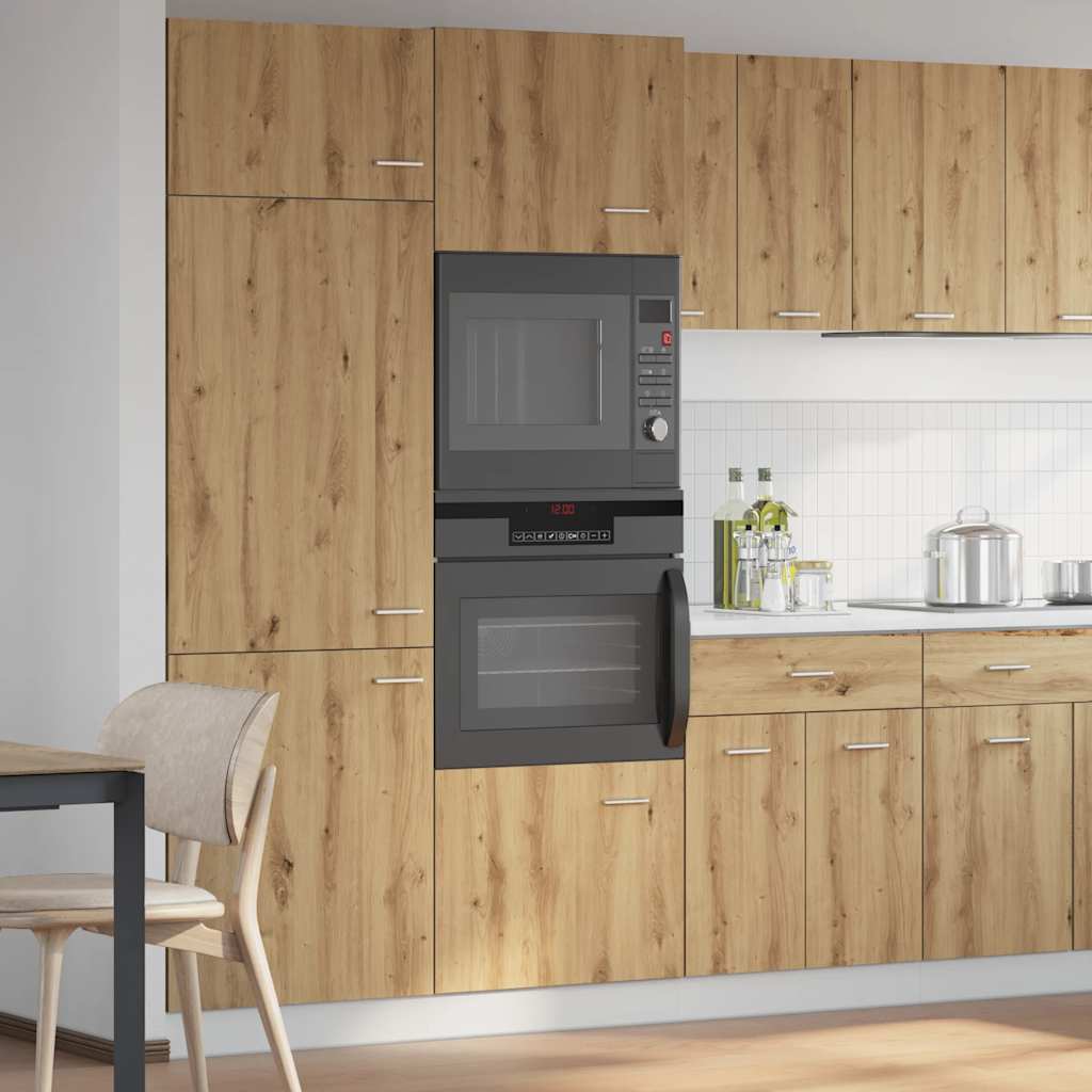 Microwave Cabinet "Lyon" Artisan Oak 60x57x207 cm Engineered Wood