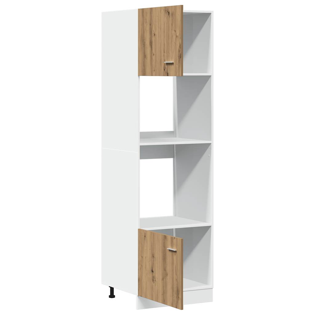 Microwave Cabinet "Lyon" Artisan Oak 60x57x207 cm Engineered Wood