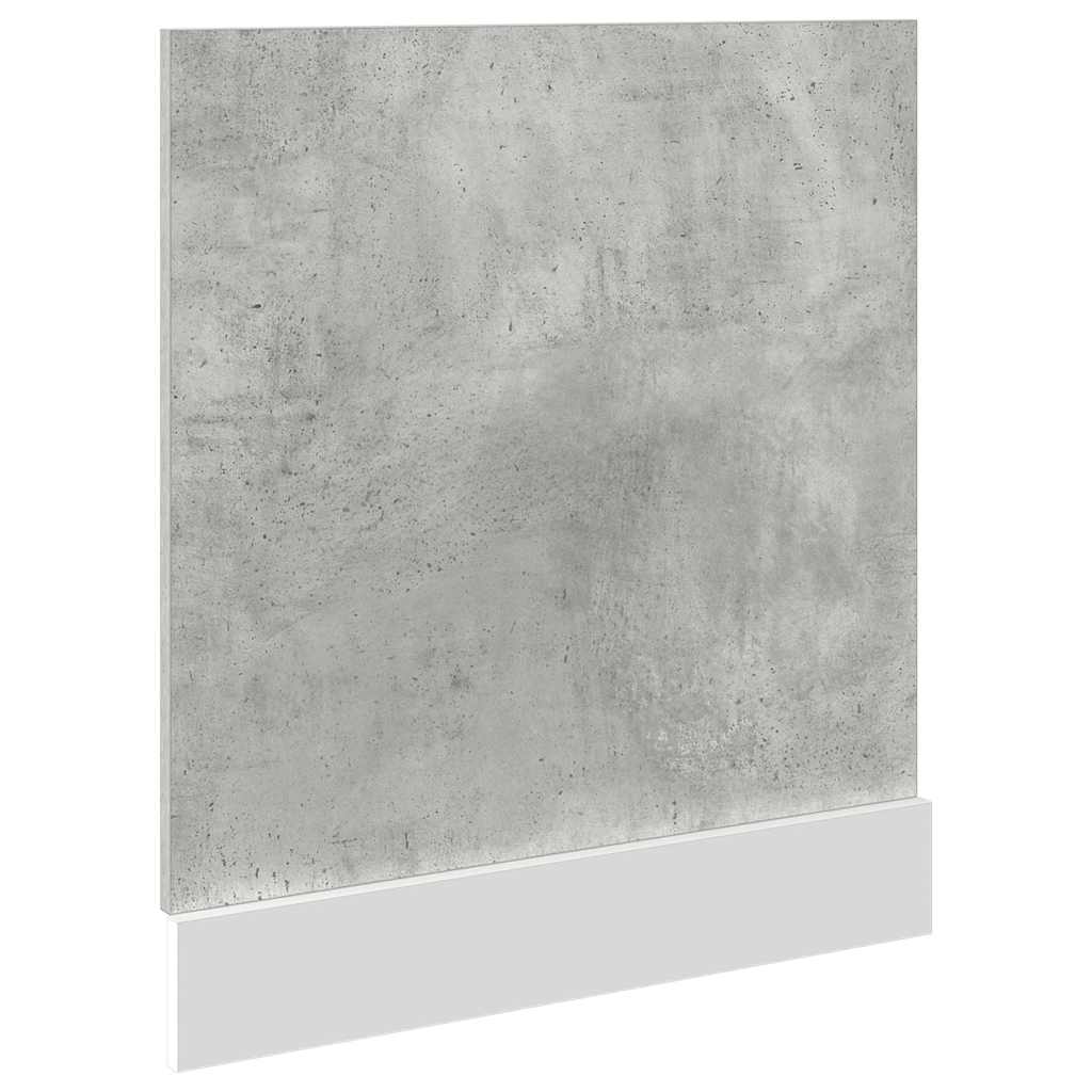 vidaXL Dishwasher Panel Concrete Grey 60x1.5x67 cm Engineered Wood