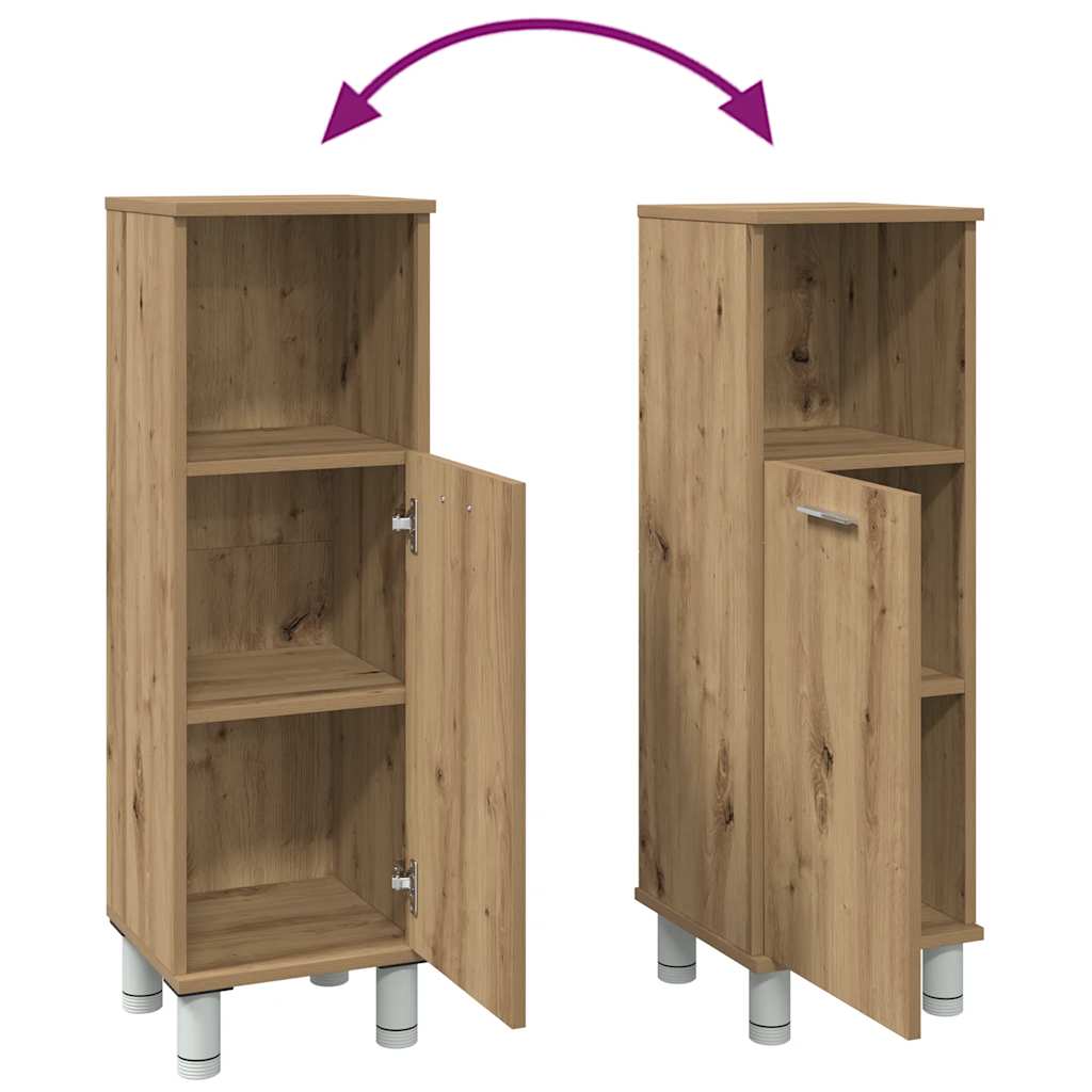 Bathroom Cabinet Artisan Oak 30x30x95 cm Engineered Wood