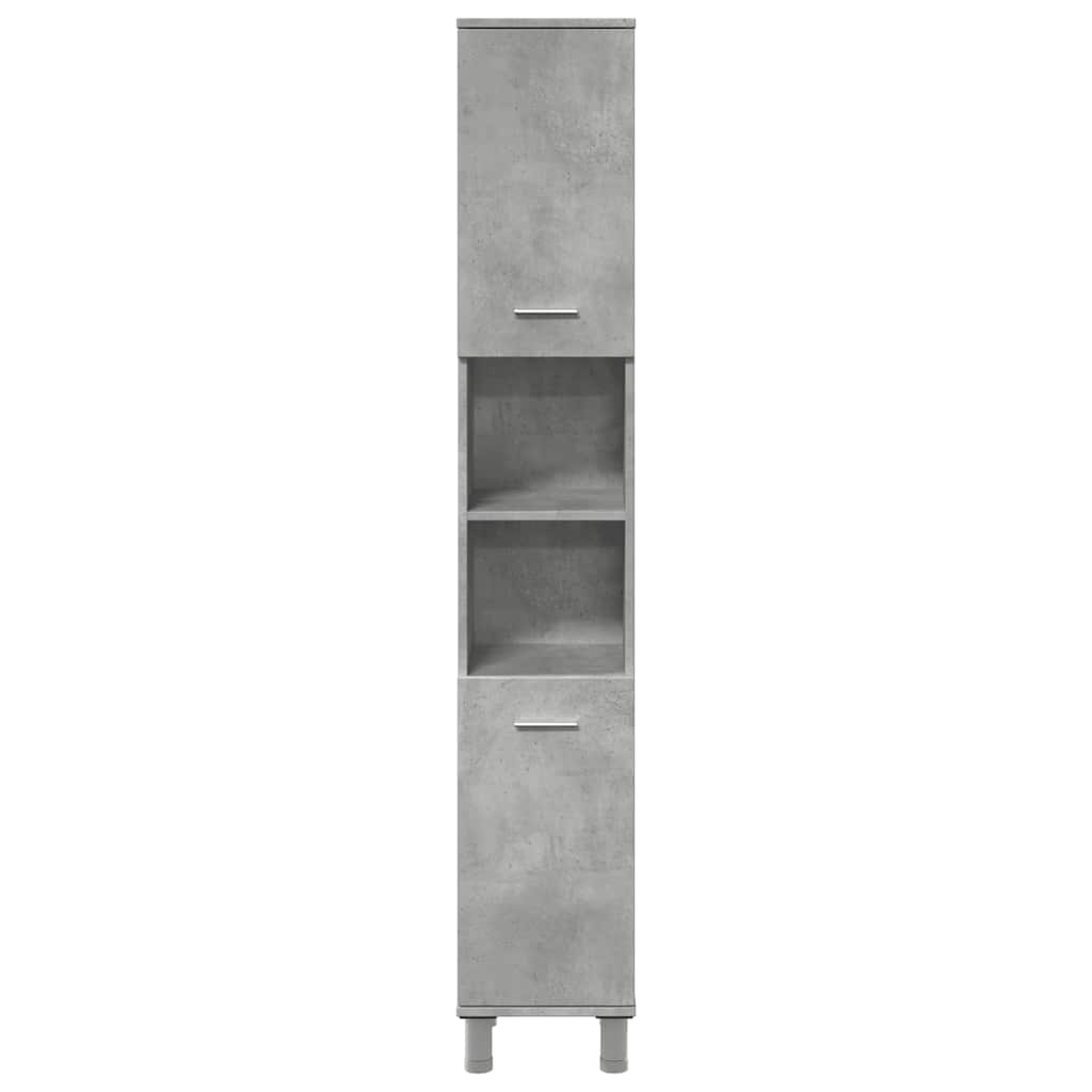 Bathroom Cabinet Concrete Grey 30x30x179 cm Engineered Wood