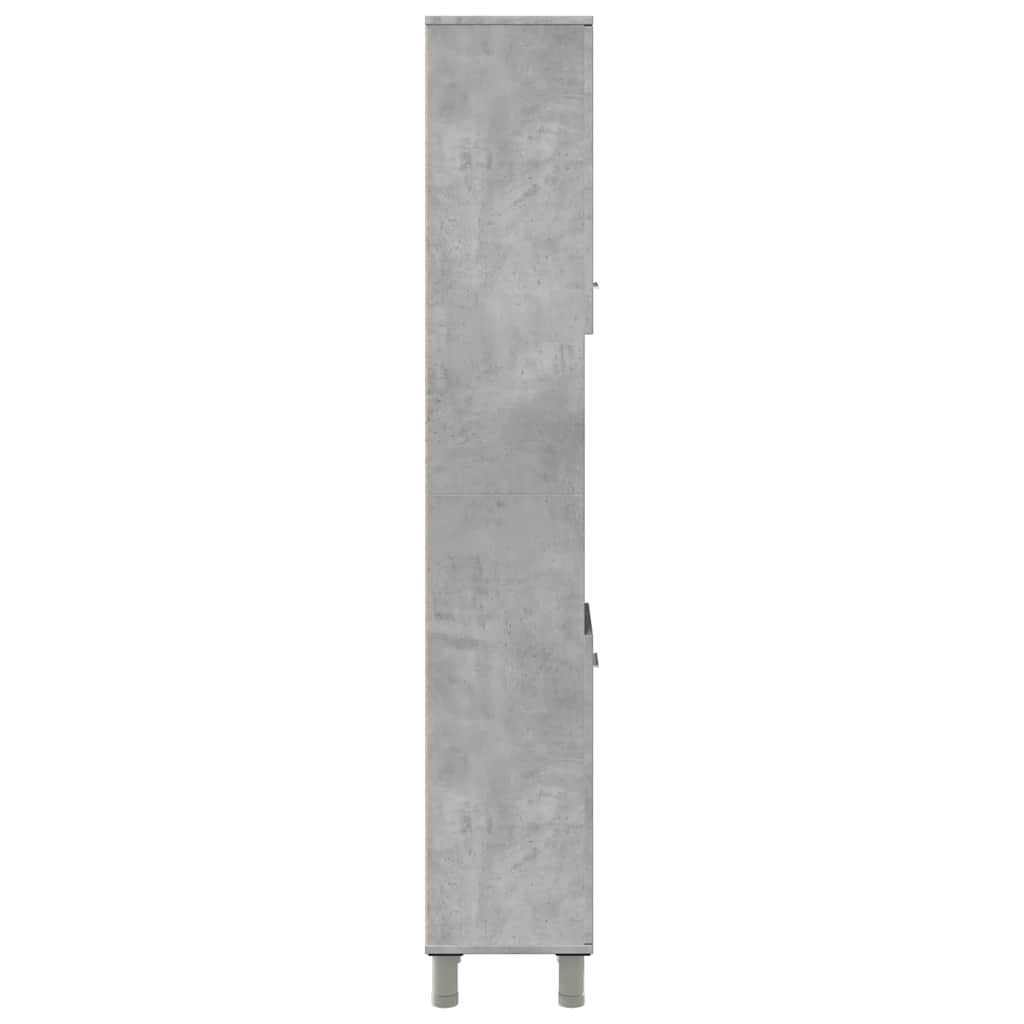 Bathroom Cabinet Concrete Grey 30x30x179 cm Engineered Wood