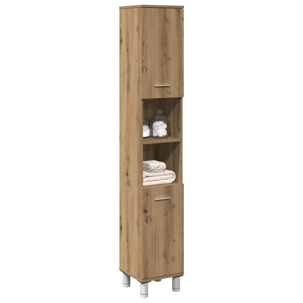 Bathroom Cabinet Artisan Oak 30x30x179 cm Engineered Wood