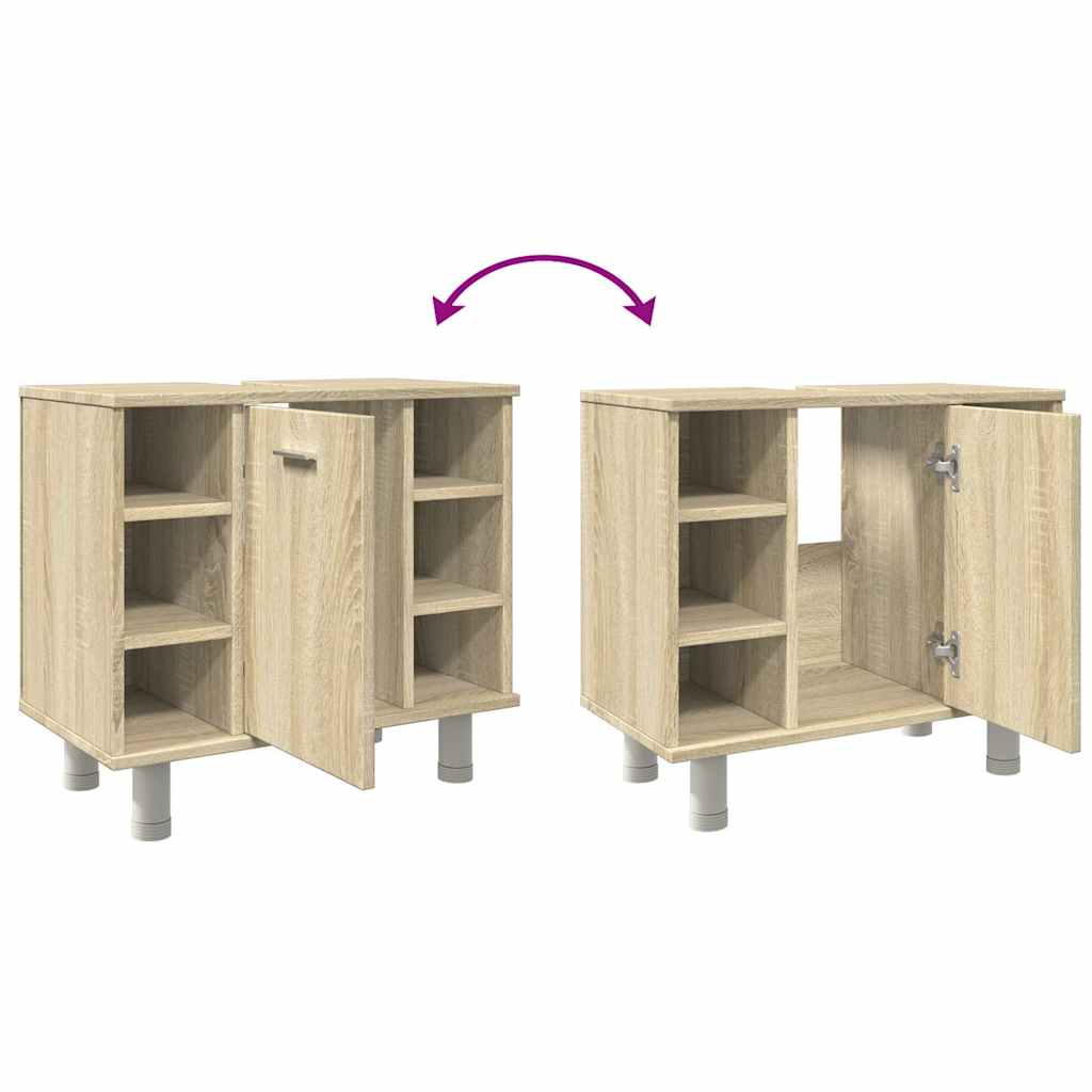 Bathroom Cabinet Sonoma Oak 60x32x53,5 cm Engineered Wood