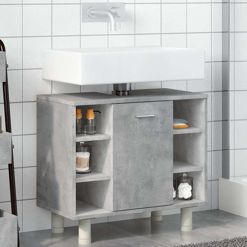 Bathroom Cabinet Concrete Grey 60x32x53,5 cm Engineered Wood
