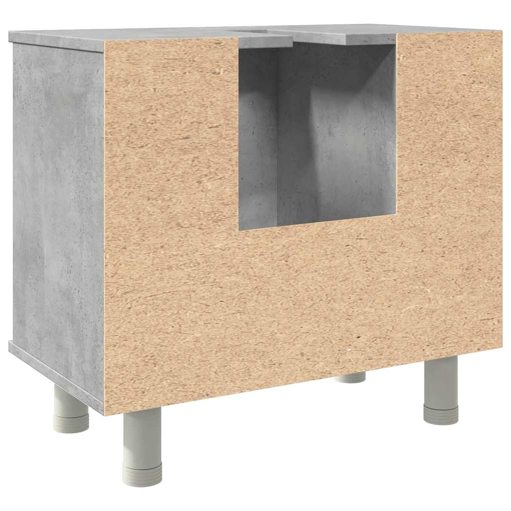 Bathroom Cabinet Concrete Grey 60x32x53,5 cm Engineered Wood