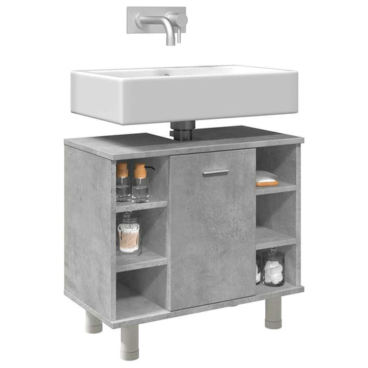 Bathroom Cabinet Concrete Grey 60x32x53,5 cm Engineered Wood