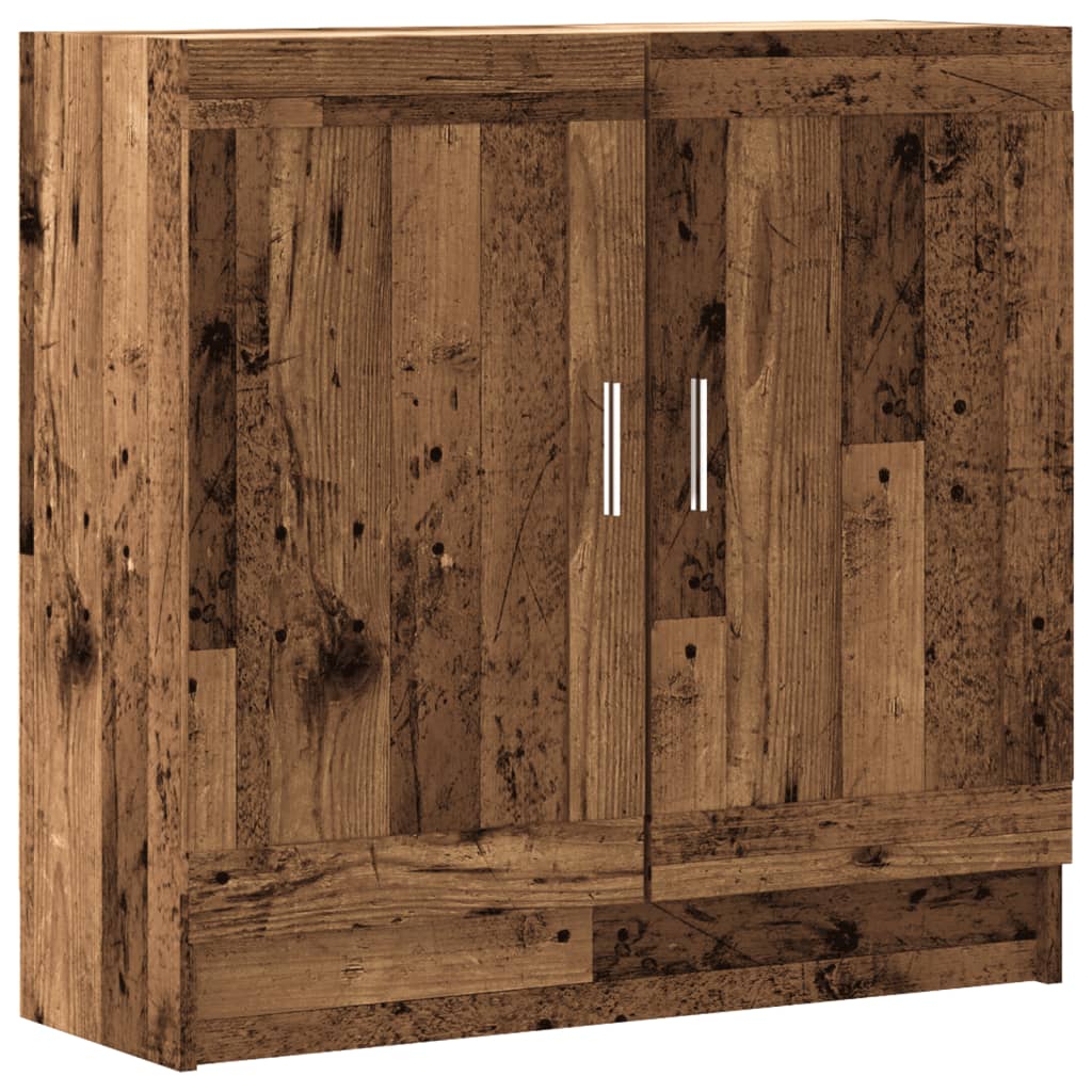 vidaXL Book Cabinet Old Wood 82.5x30.5x80 cm Engineered Wood