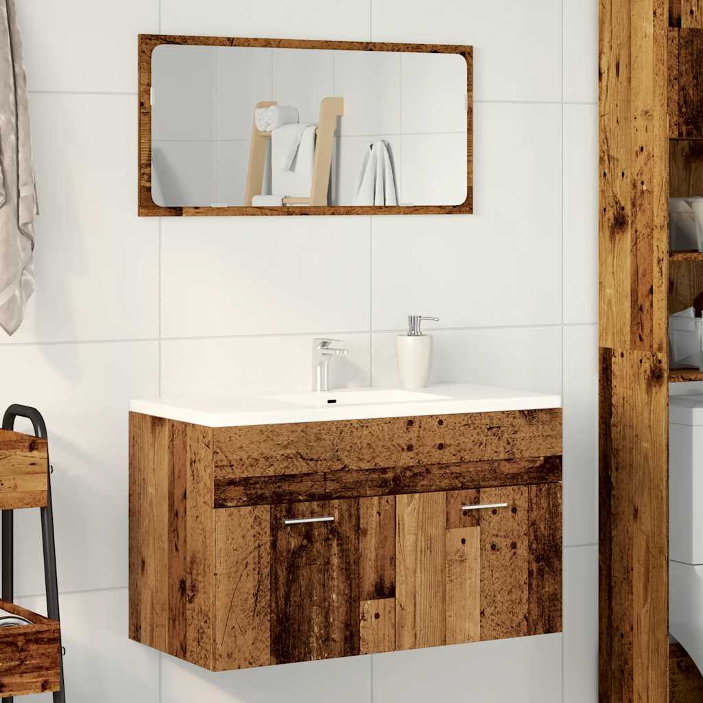 Bathroom Sink Cabinet Old Wood 80x38,5x46 cm Engineered Wood