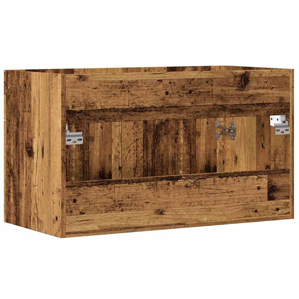 Bathroom Sink Cabinet Old Wood 80x38,5x46 cm Engineered Wood