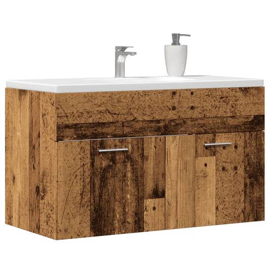 Bathroom Sink Cabinet Old Wood 80x38,5x46 cm Engineered Wood