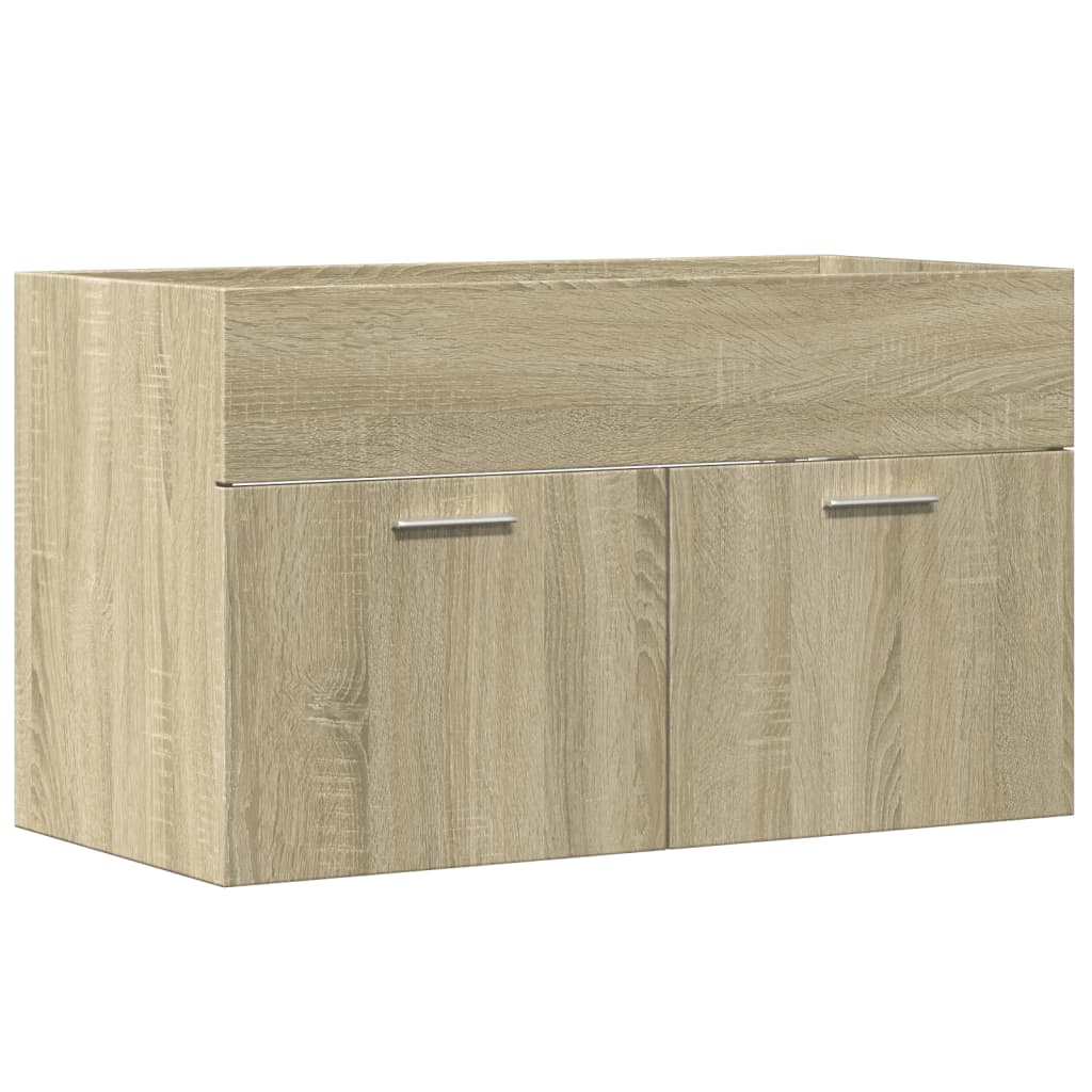 Bathroom Sink Cabinet Sonoma Oak 90x38,5x46 cm Engineered Wood