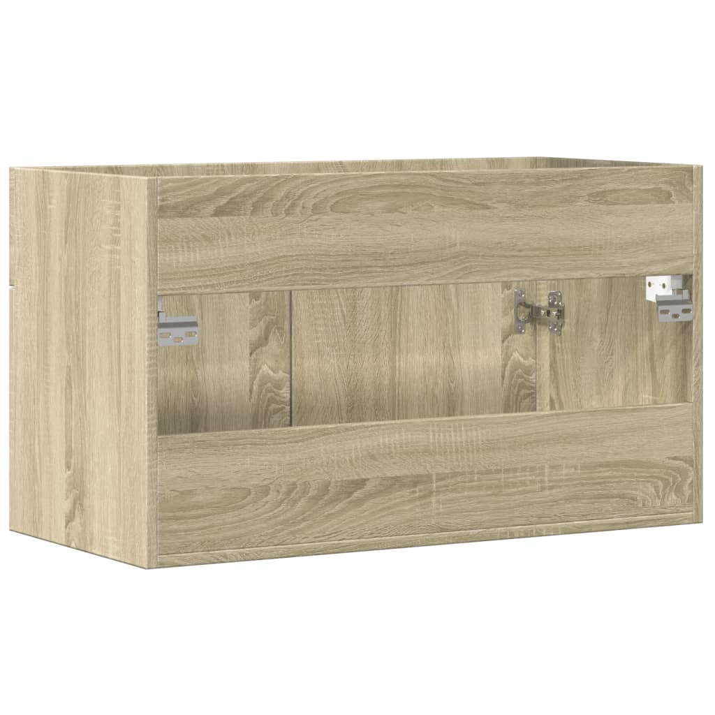 Bathroom Sink Cabinet Sonoma Oak 90x38,5x46 cm Engineered Wood
