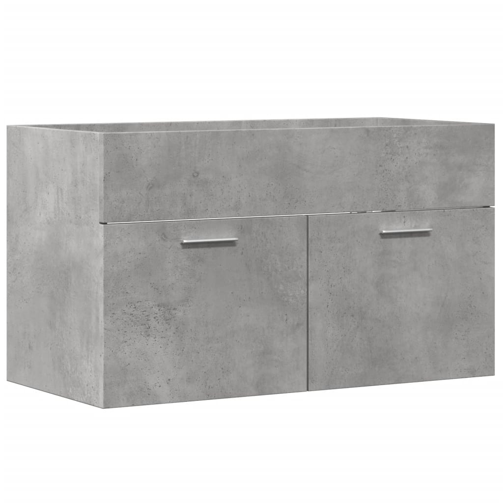 Bathroom Sink Cabinet Concrete Grey 90x38,5x46 cm Engineered Wood