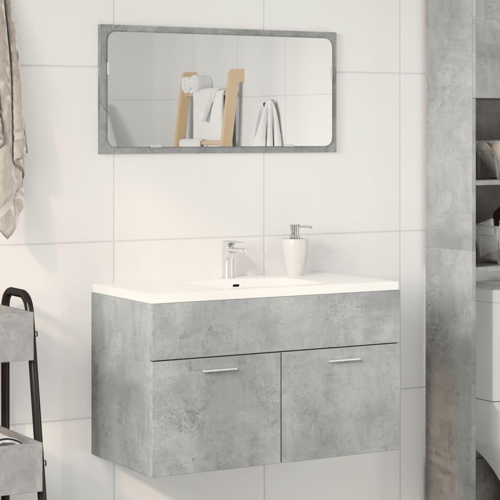 Bathroom Sink Cabinet Concrete Grey 90x38,5x46 cm Engineered Wood