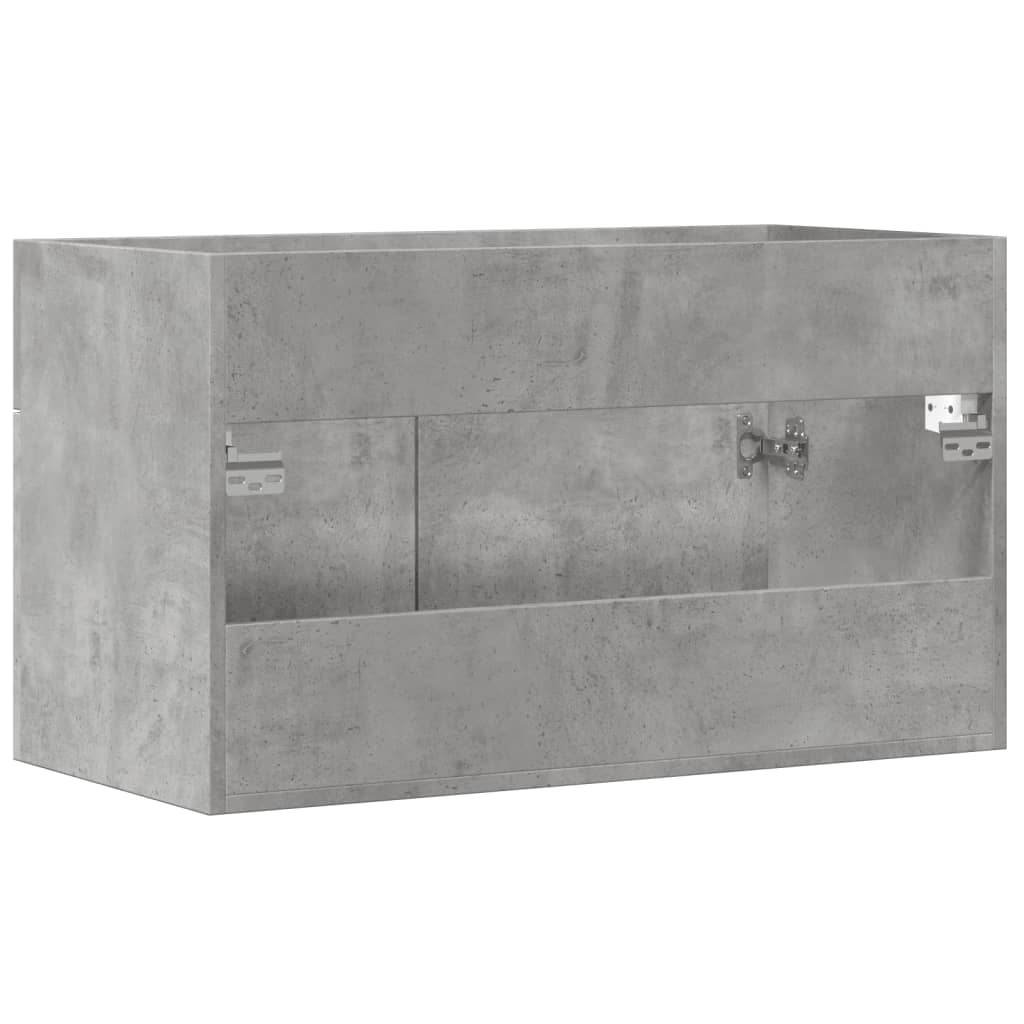 Bathroom Sink Cabinet Concrete Grey 90x38,5x46 cm Engineered Wood