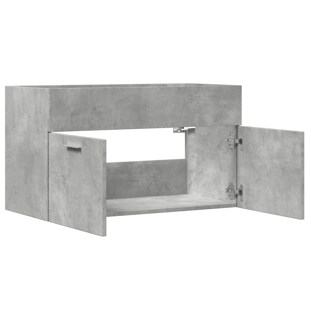 Bathroom Sink Cabinet Concrete Grey 90x38,5x46 cm Engineered Wood