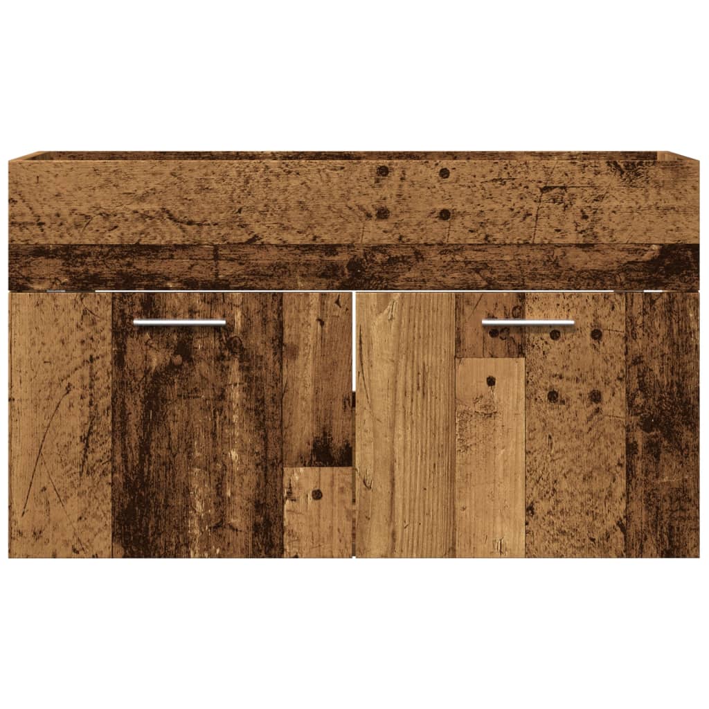 Bathroom Sink Cabinet Old Wood 90x38,5x46 cm Engineered Wood