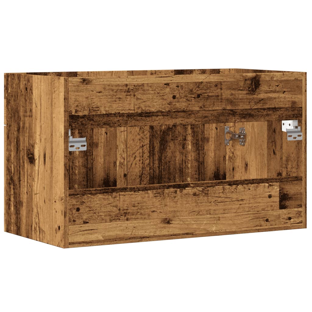 Bathroom Sink Cabinet Old Wood 90x38,5x46 cm Engineered Wood