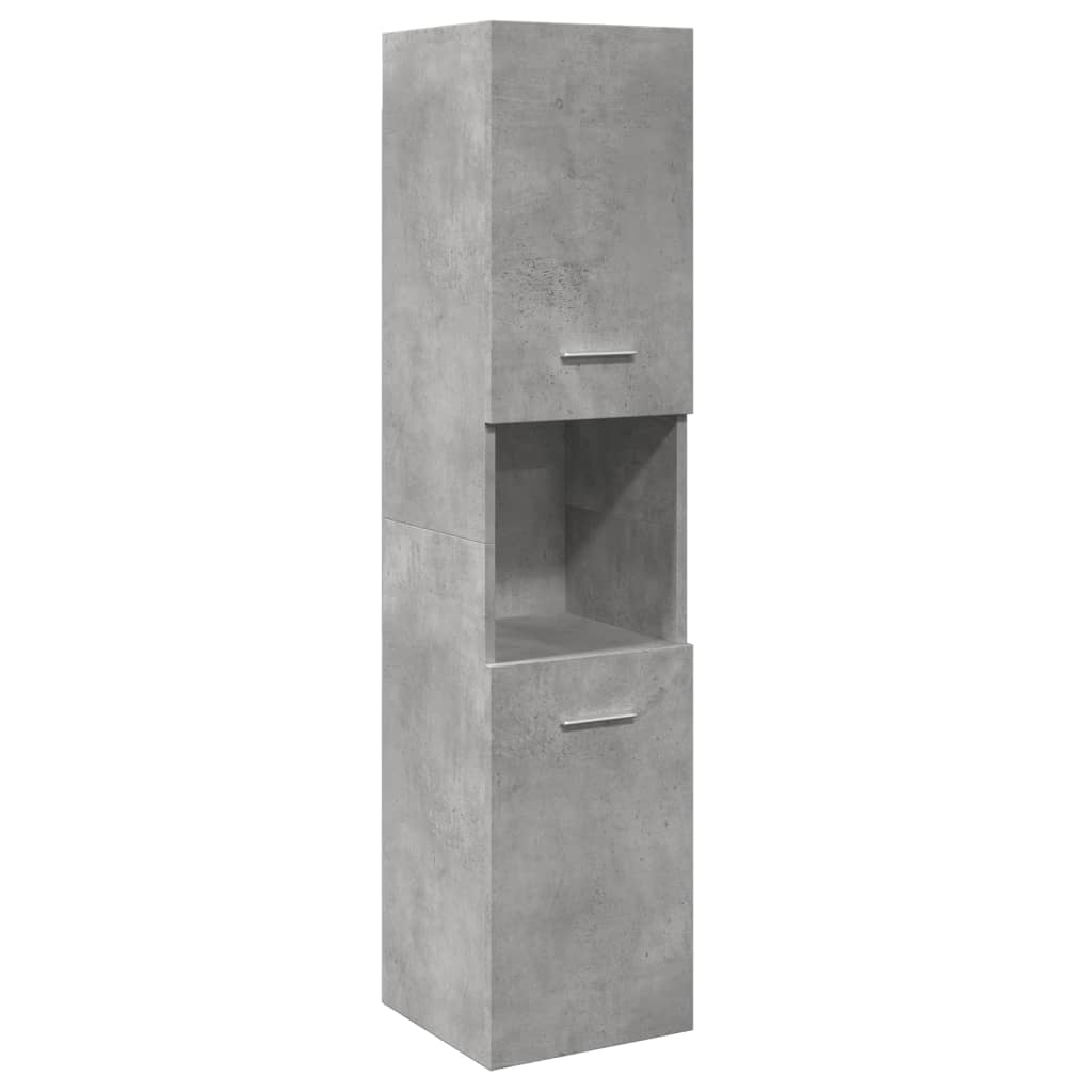 vidaXL Bathroom Hanging Cabinet Concrete Grey 30x30x130 cm Engineered Wood