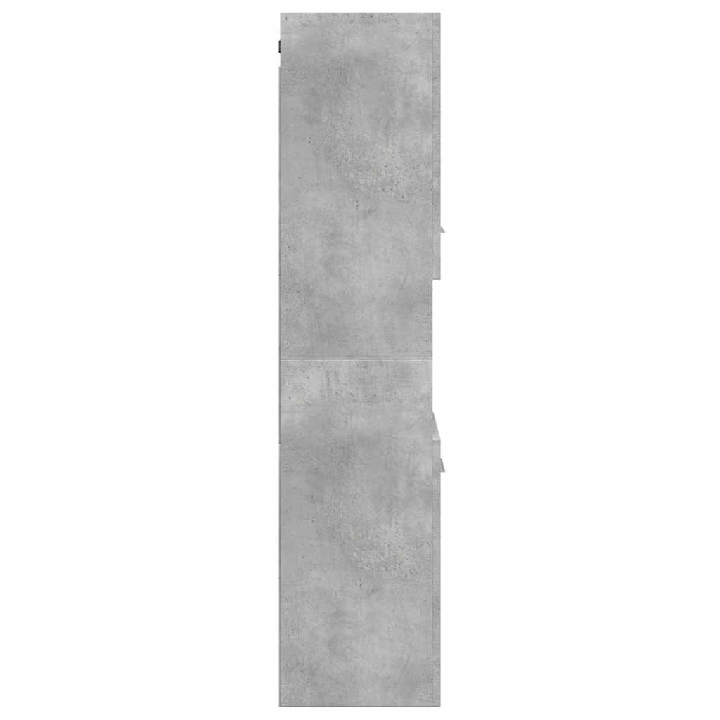 Bathroom Hanging Cabinet Concrete Grey 30x30x130 cm Engineered Wood