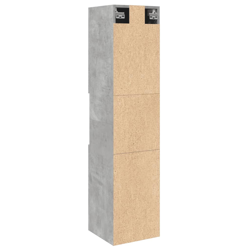 vidaXL Bathroom Hanging Cabinet Concrete Grey 30x30x130 cm Engineered Wood