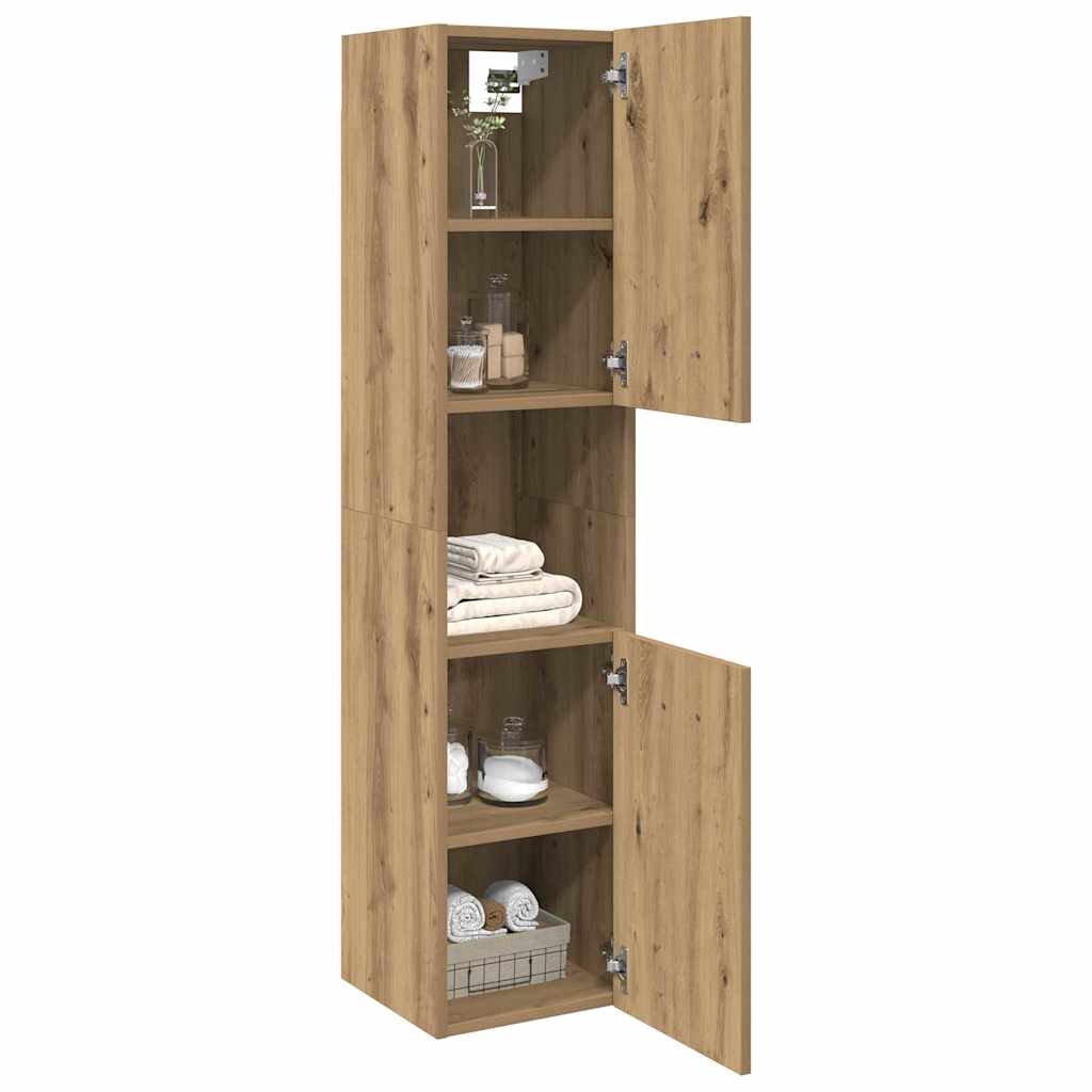 Bathroom Hanging Cabinet Artisian Oak 30x30x130 cm