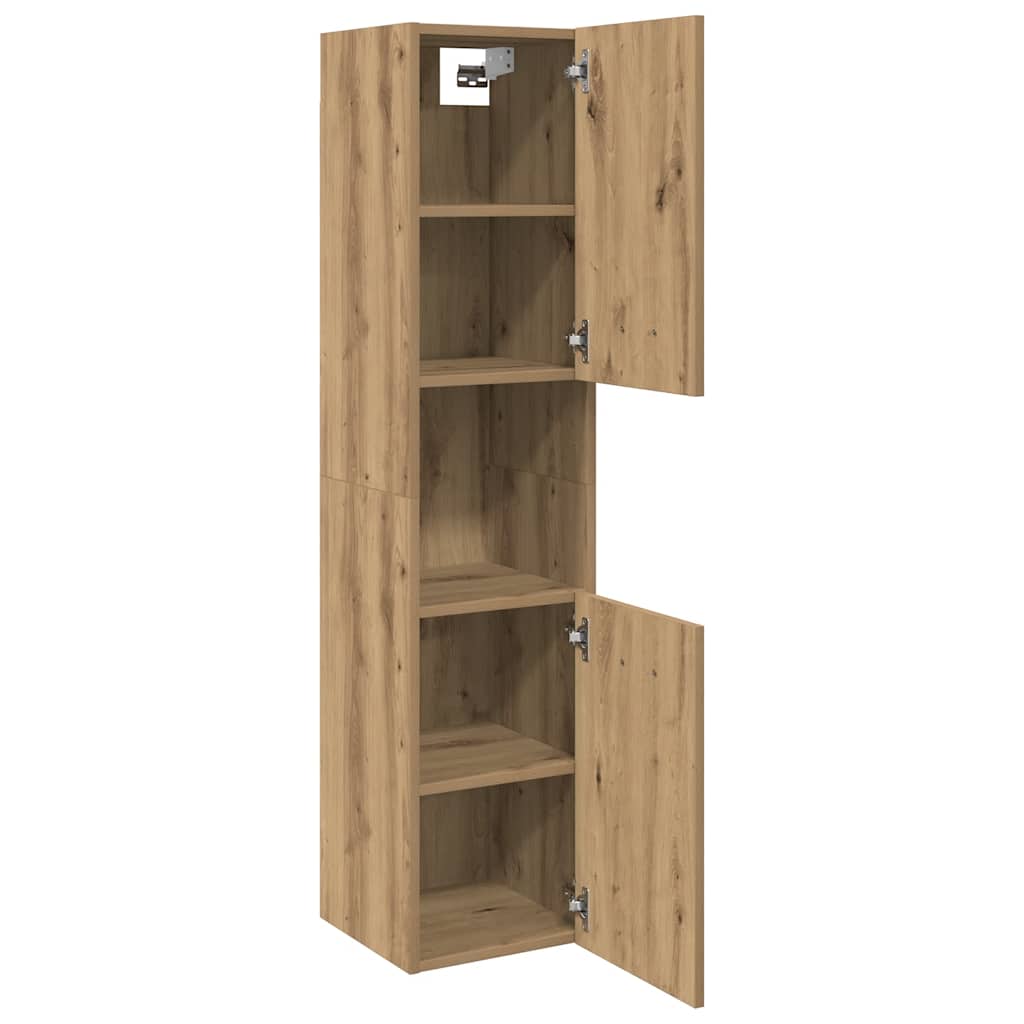 Bathroom Hanging Cabinet Artisian Oak 30x30x130 cm