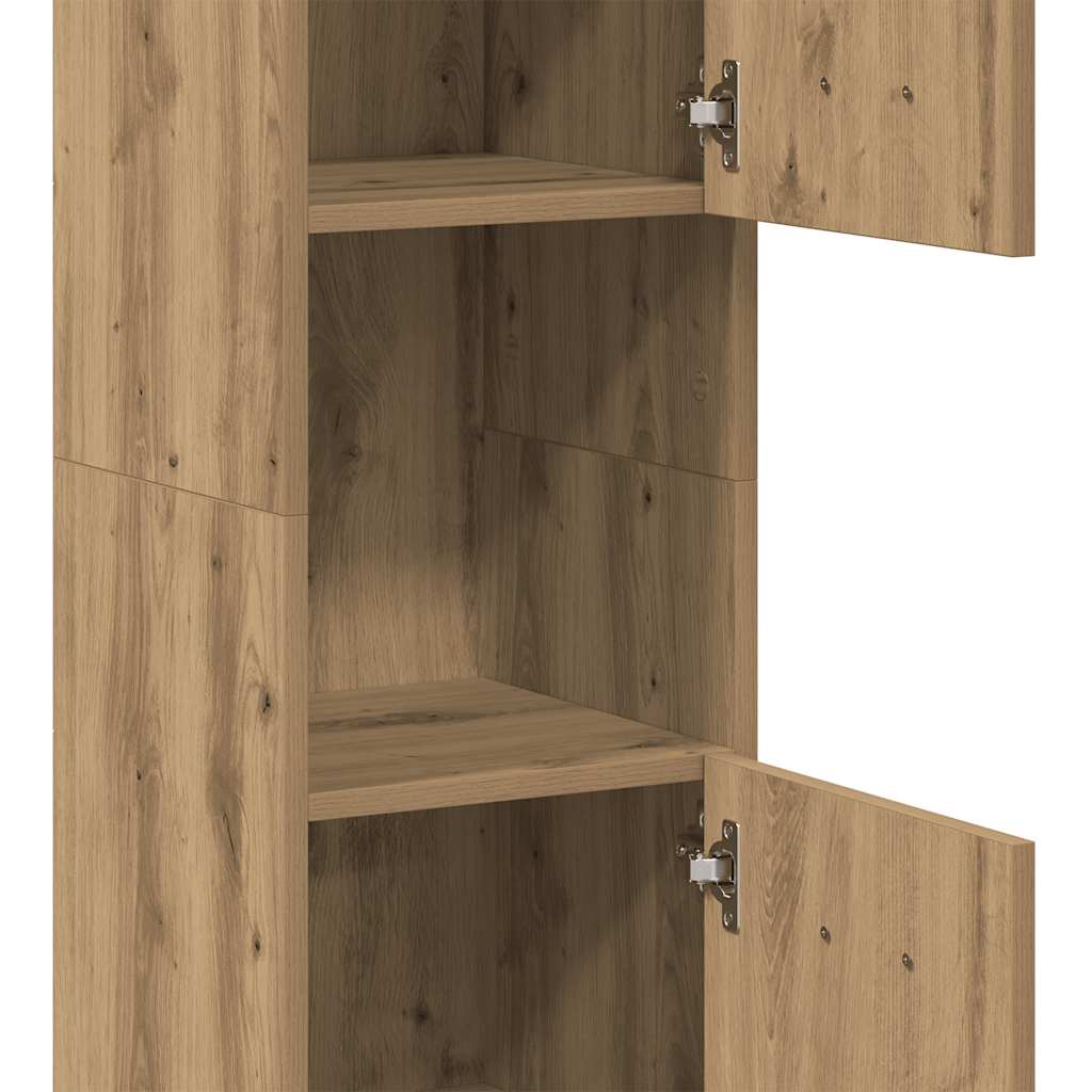 Bathroom Hanging Cabinet Artisian Oak 30x30x130 cm