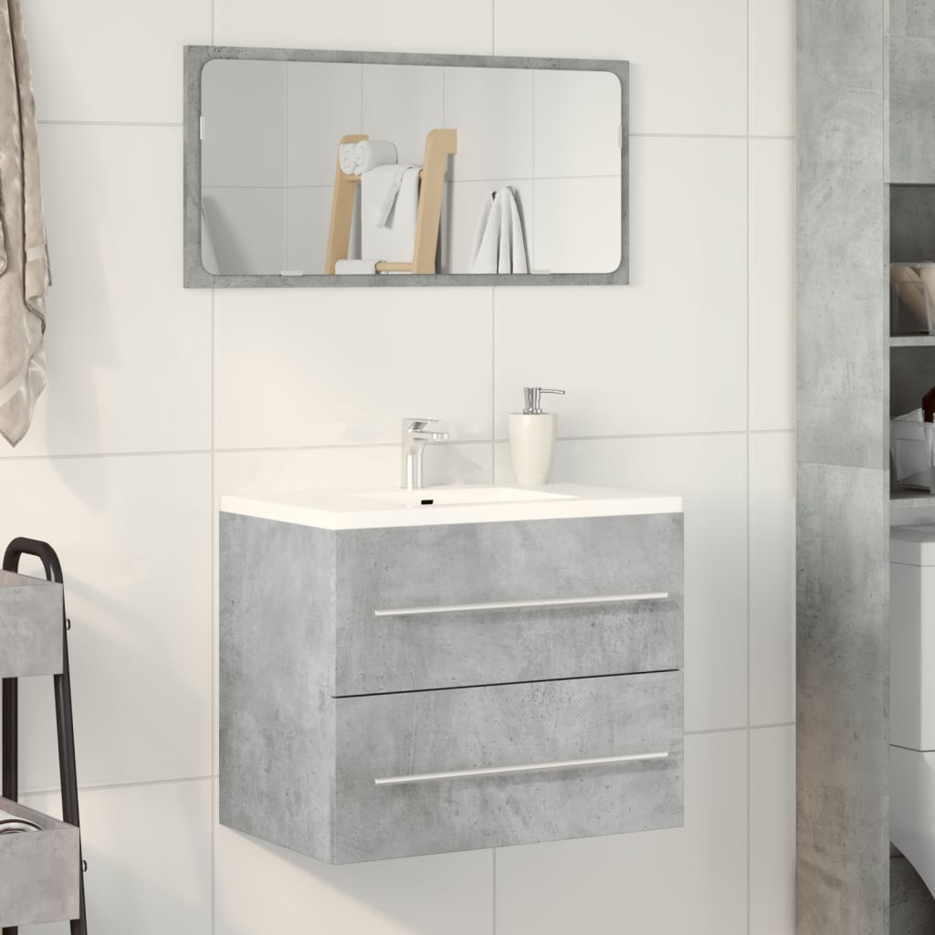 Sink Cabinet Concrete Grey 60x38,5x48 cm Engineered Wood