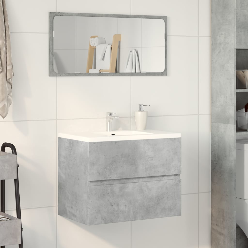 Bathroom Cabinet Concrete Grey 60x38,5x45 cm Engineered Wood
