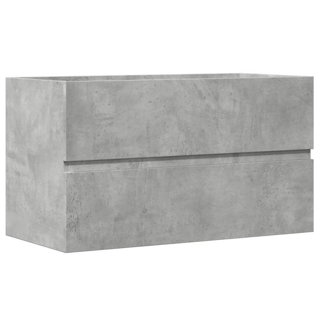 Bathroom Hanging Cabinet Concrete Grey 80x38,5x45 cm Engineered Wood