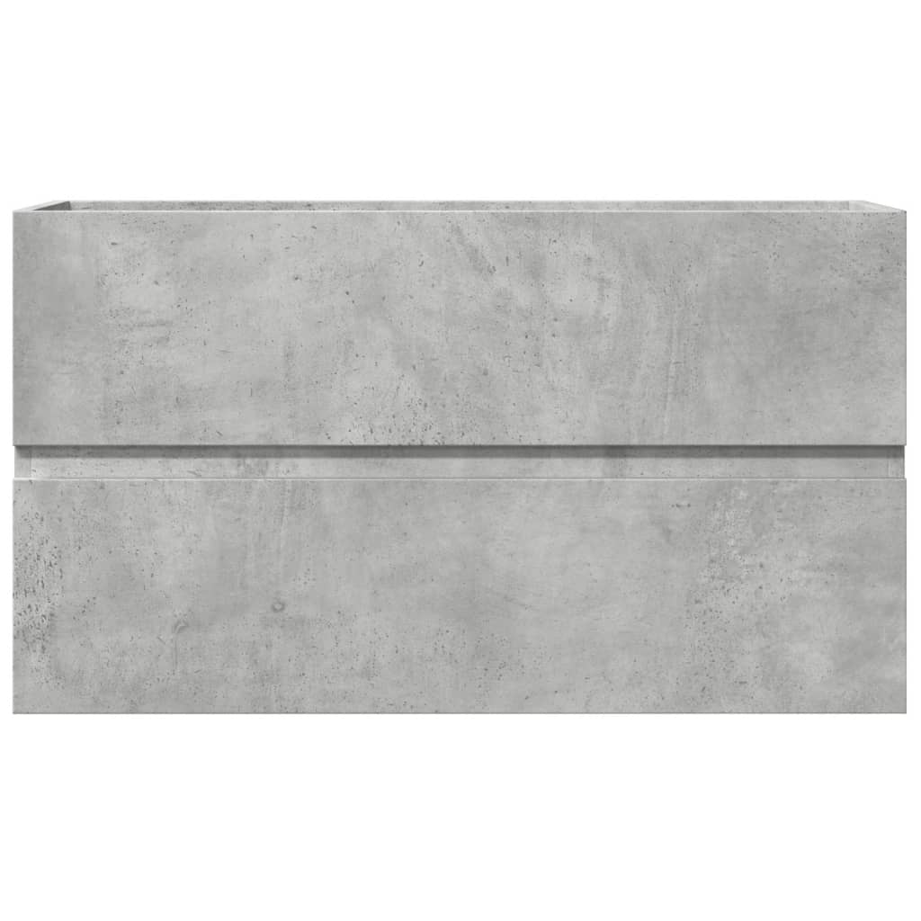 Bathroom Hanging Cabinet Concrete Grey 80x38,5x45 cm Engineered Wood