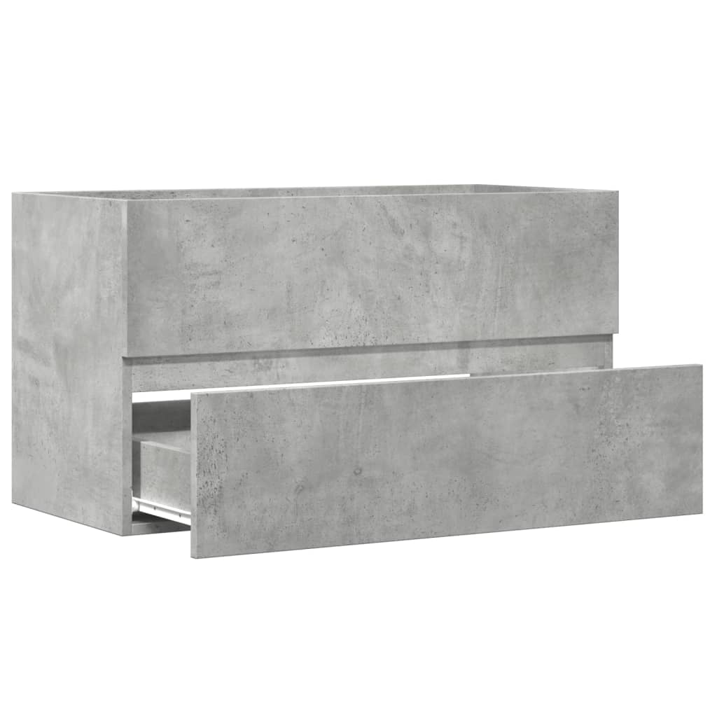 Bathroom Hanging Cabinet Concrete Grey 80x38,5x45 cm Engineered Wood