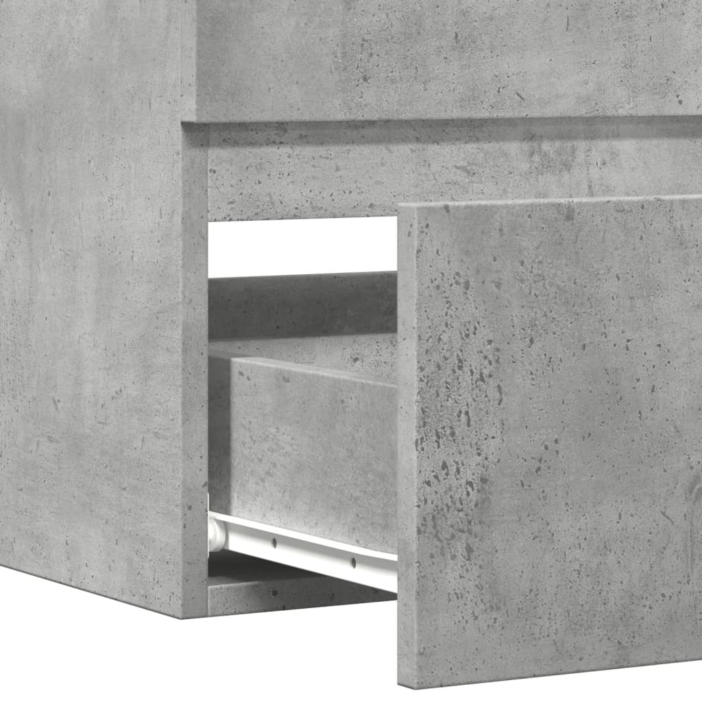 Bathroom Hanging Cabinet Concrete Grey 80x38,5x45 cm Engineered Wood