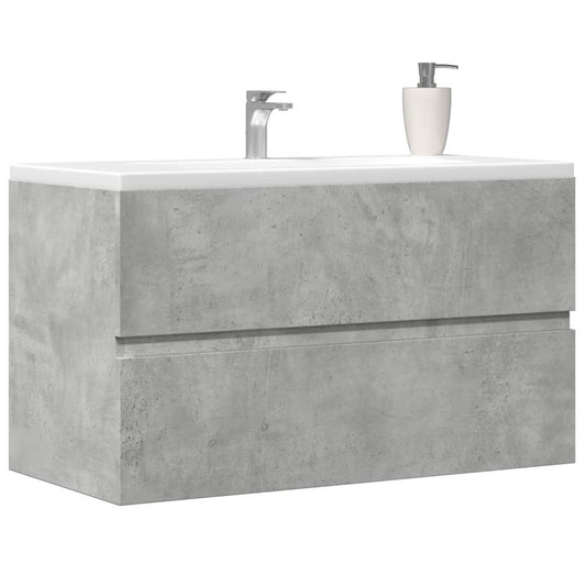 Bathroom Hanging Cabinet Concrete Grey 80x38,5x45 cm Engineered Wood