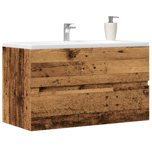 Bathroom Hanging Cabinet Old Wood 80x38,5x45 cm Engineered Wood