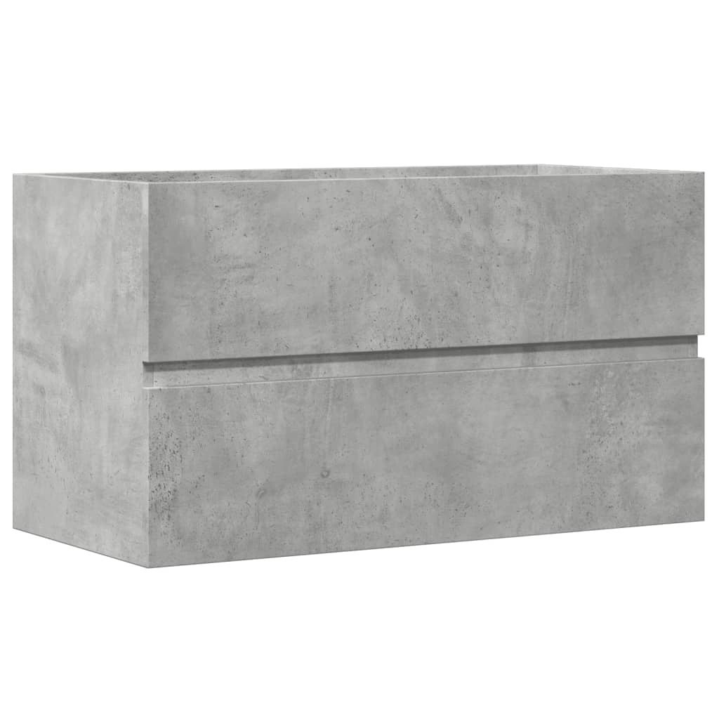Sink Cabinet Concrete Grey 90x38,5x45 cm Engineered Wood