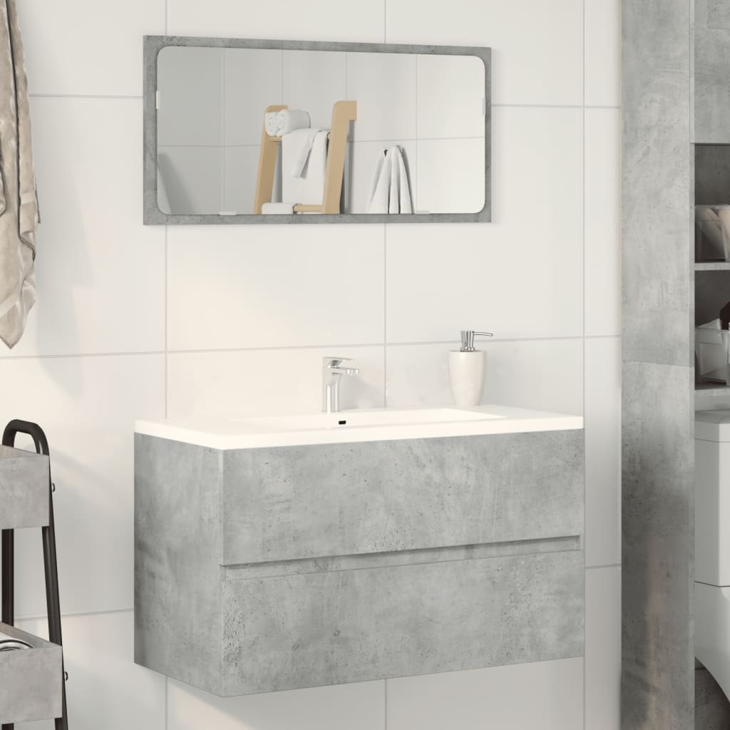 Sink Cabinet Concrete Grey 90x38,5x45 cm Engineered Wood