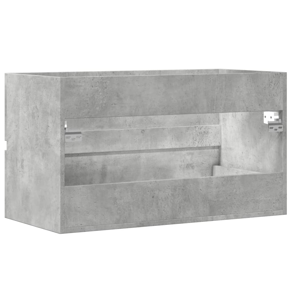Sink Cabinet Concrete Grey 90x38,5x45 cm Engineered Wood