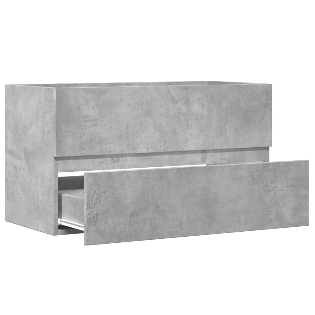 Sink Cabinet Concrete Grey 90x38,5x45 cm Engineered Wood
