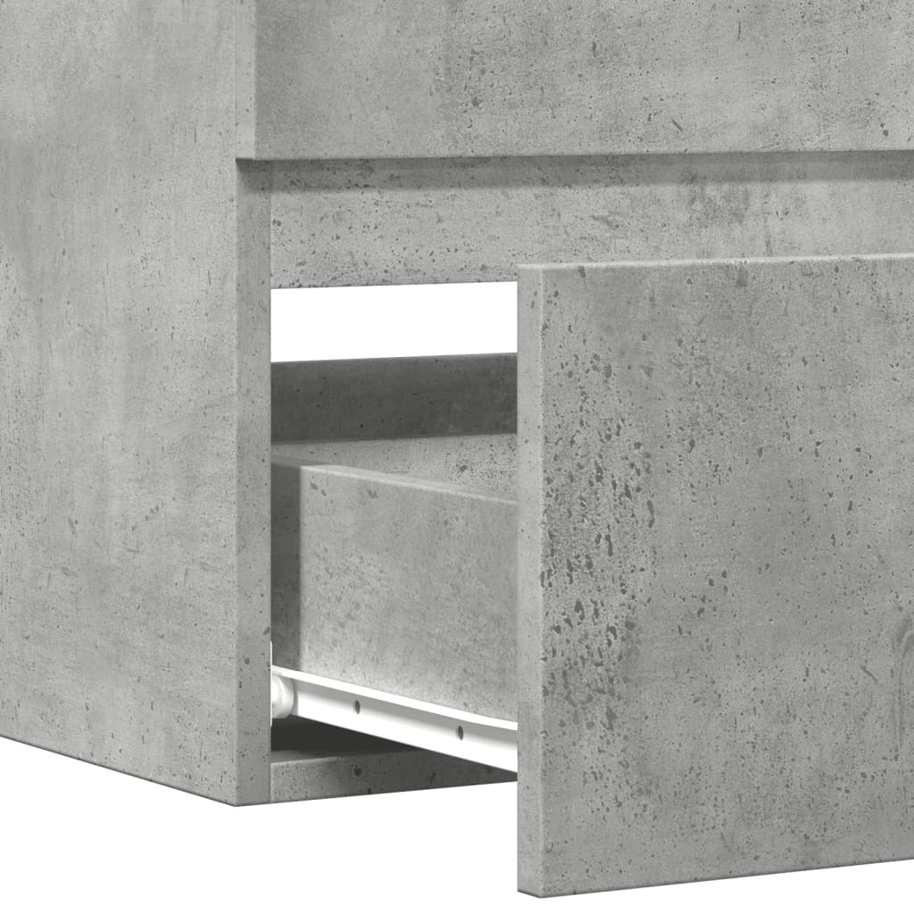 Sink Cabinet Concrete Grey 90x38,5x45 cm Engineered Wood