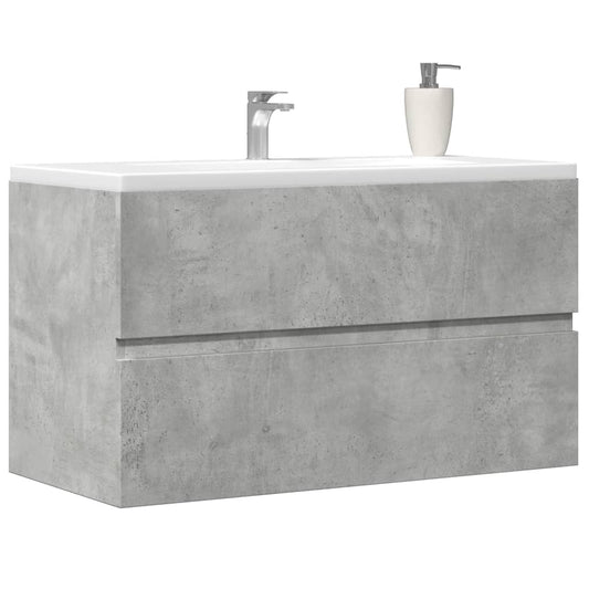 Sink Cabinet Concrete Grey 90x38,5x45 cm Engineered Wood