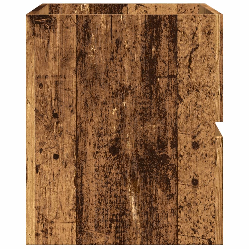 Sink Cabinet Old Wood 90x38,5x45 cm Engineered Wood